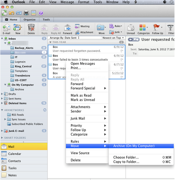 create folders in outlook for mac
